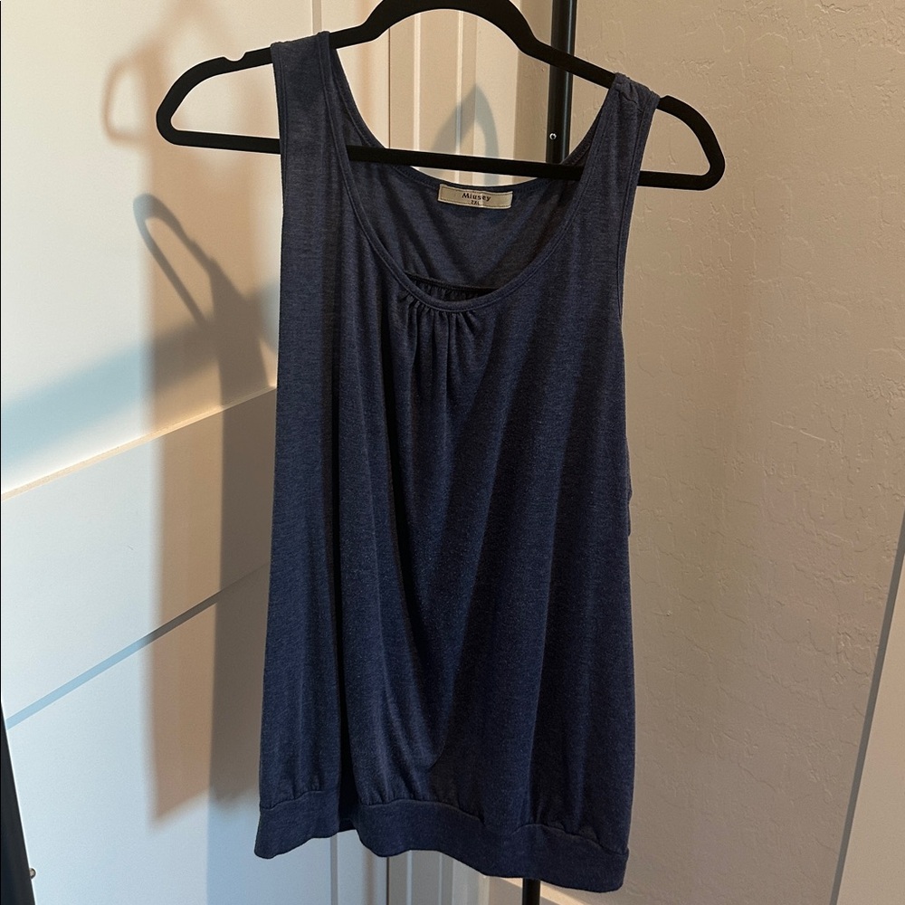 Navy Blue Sleeveless Top